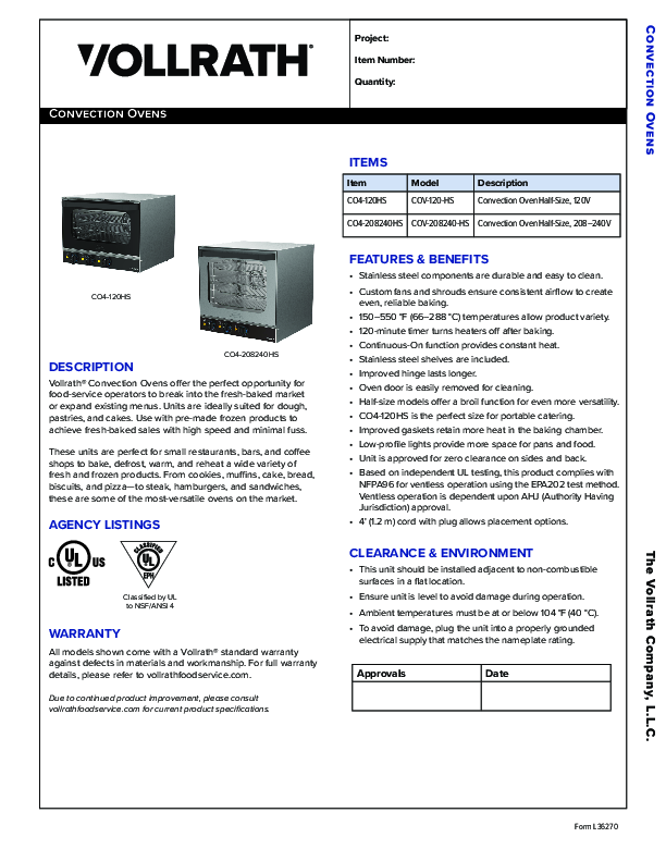 Cutsheet