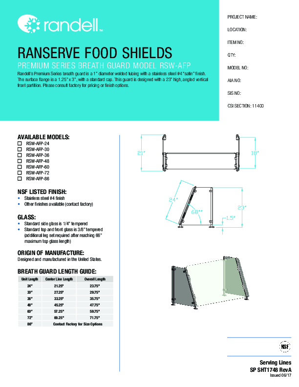 Cutsheet