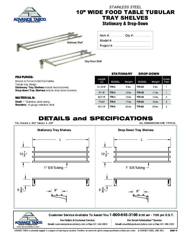 Cutsheet