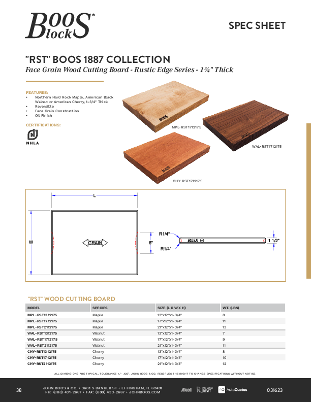 Cutsheet