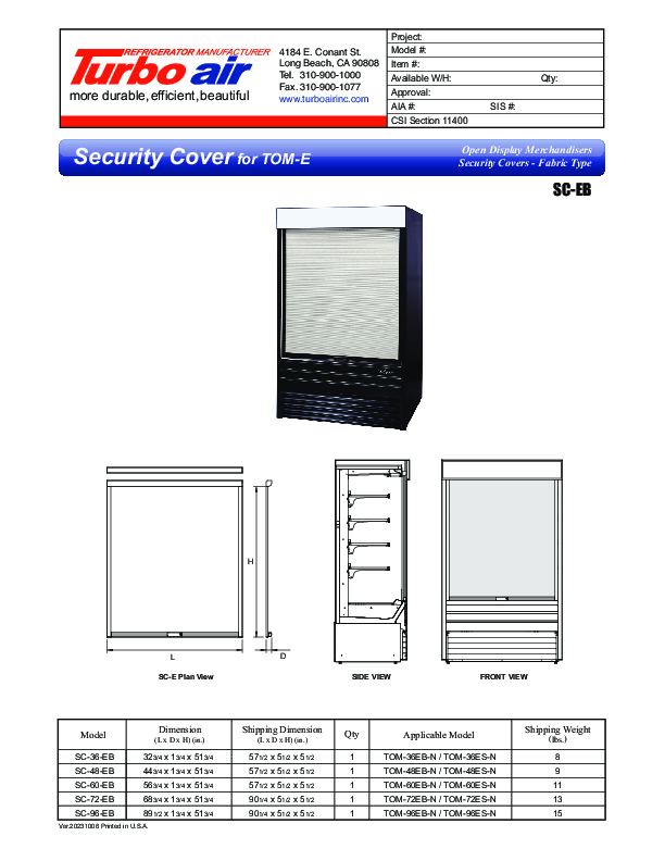 Cutsheet