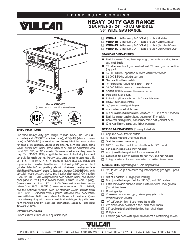 Cutsheet