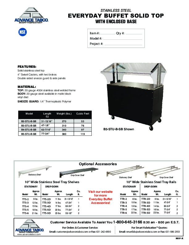 Cutsheet