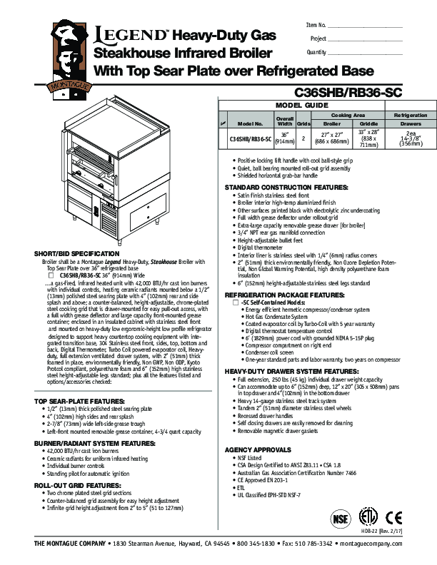 Cutsheet