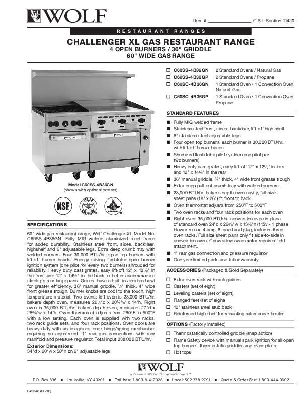 Cutsheet