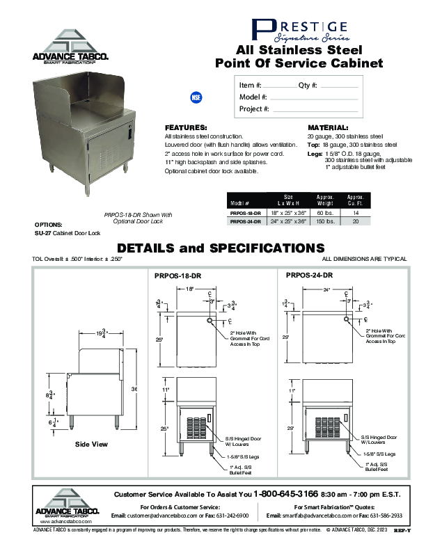 Cutsheet