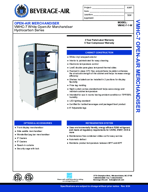 Cutsheet