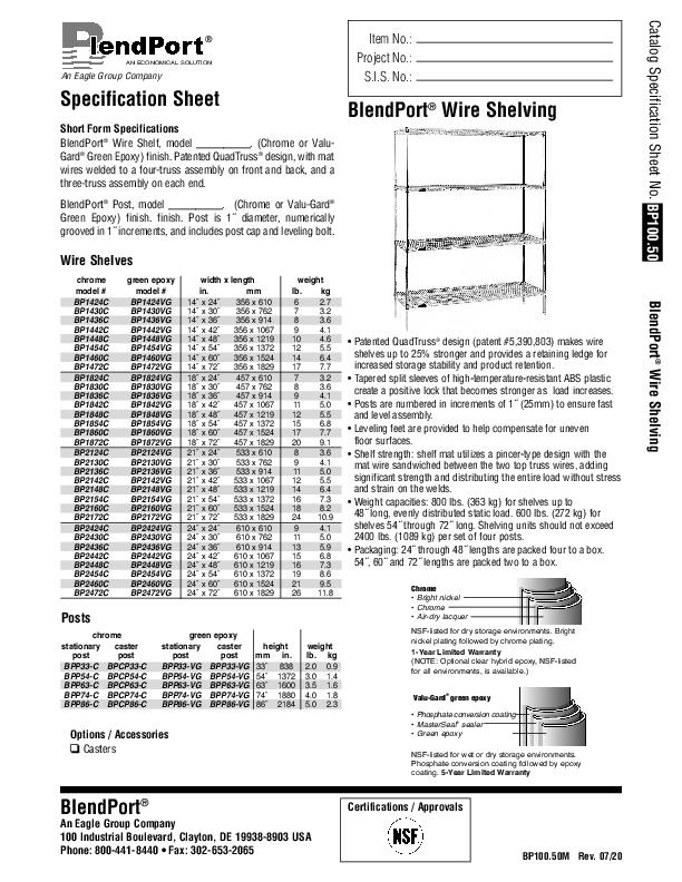 Cutsheet