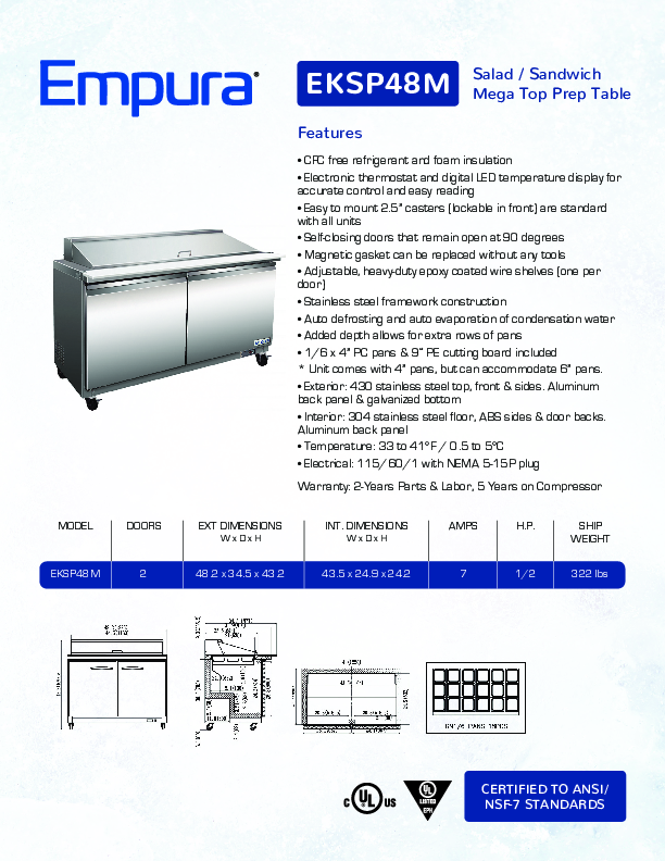 Cutsheet