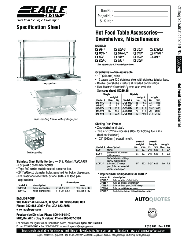 Cutsheet