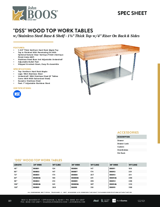 Cutsheet