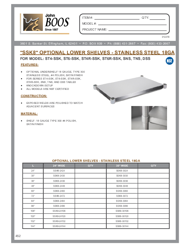 Cutsheet