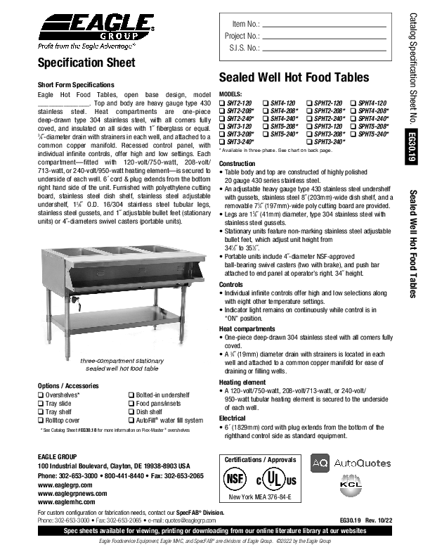 Cutsheet