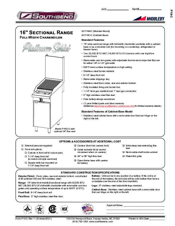 Cutsheet