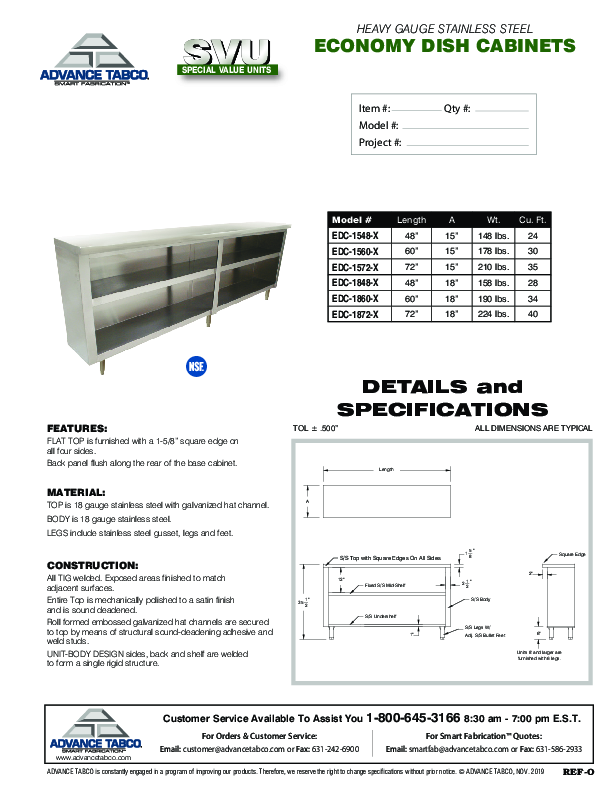 Cutsheet