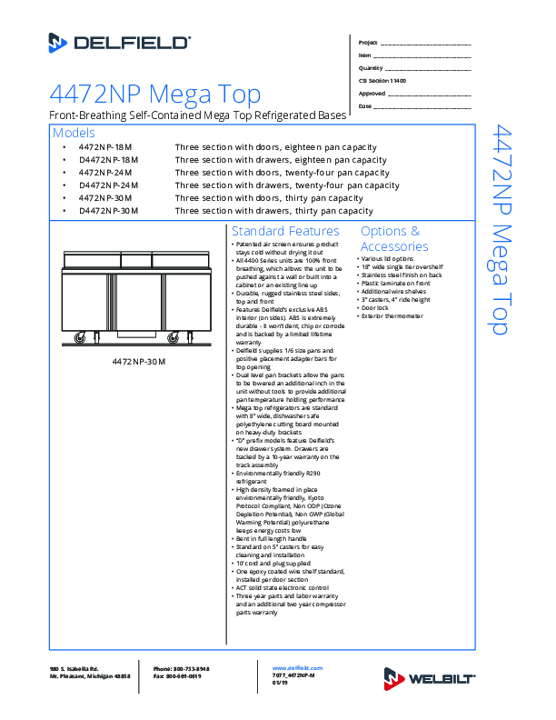 Cutsheet