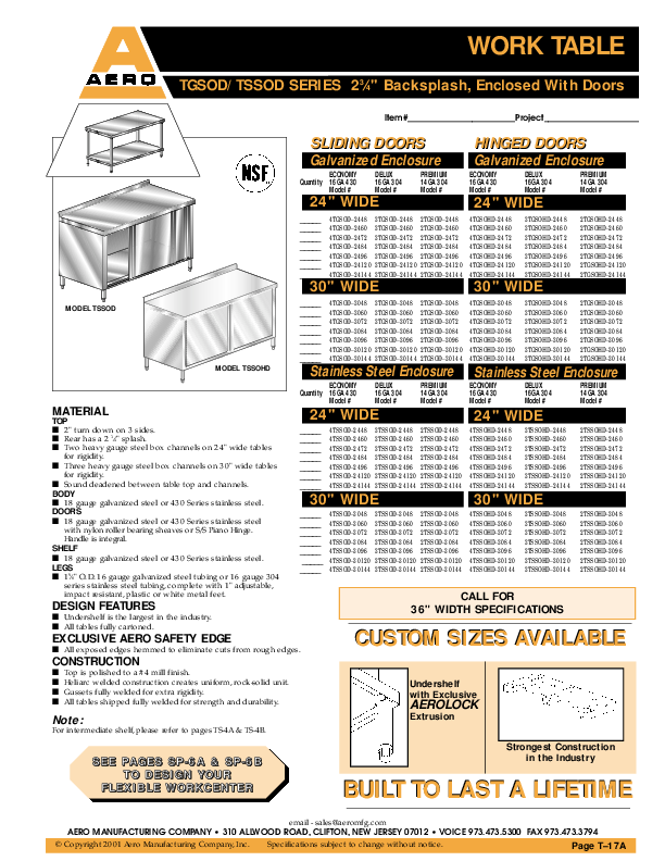 Cutsheet