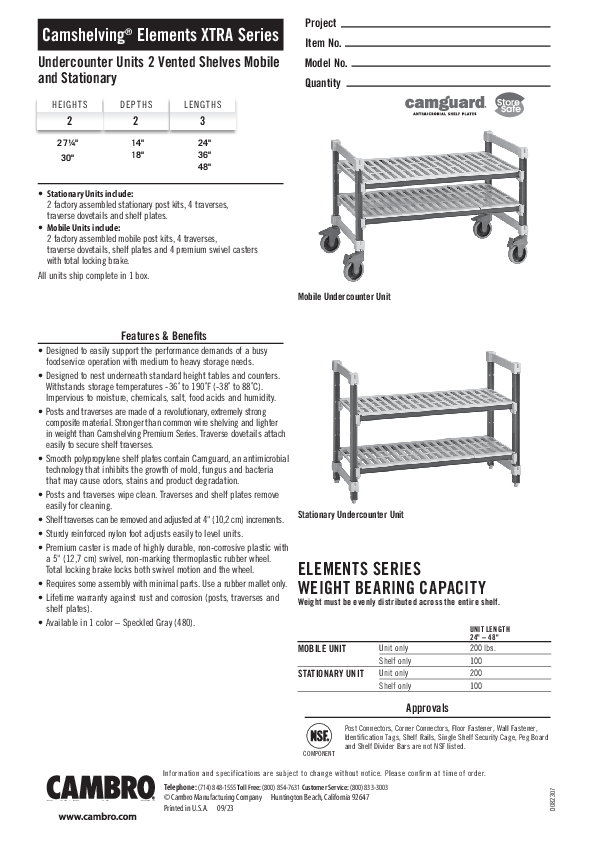 Cutsheet