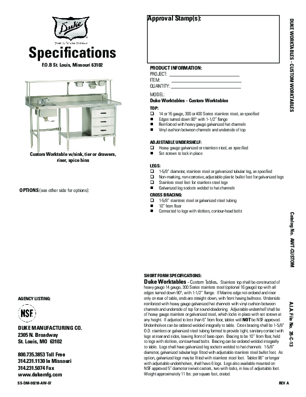 Cutsheet