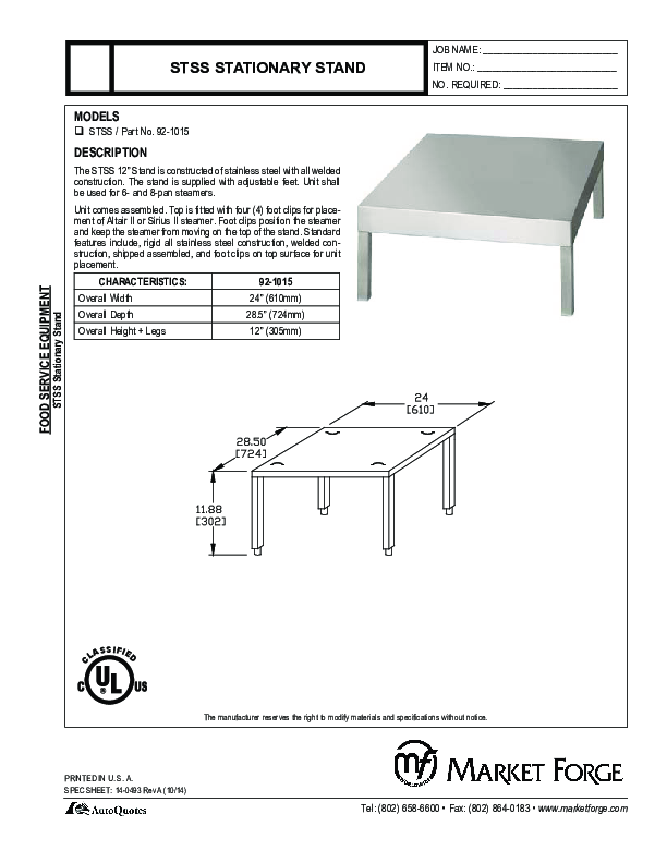 Cutsheet