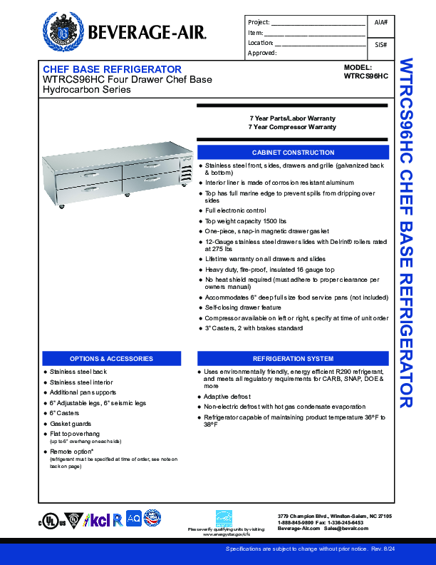 Cutsheet