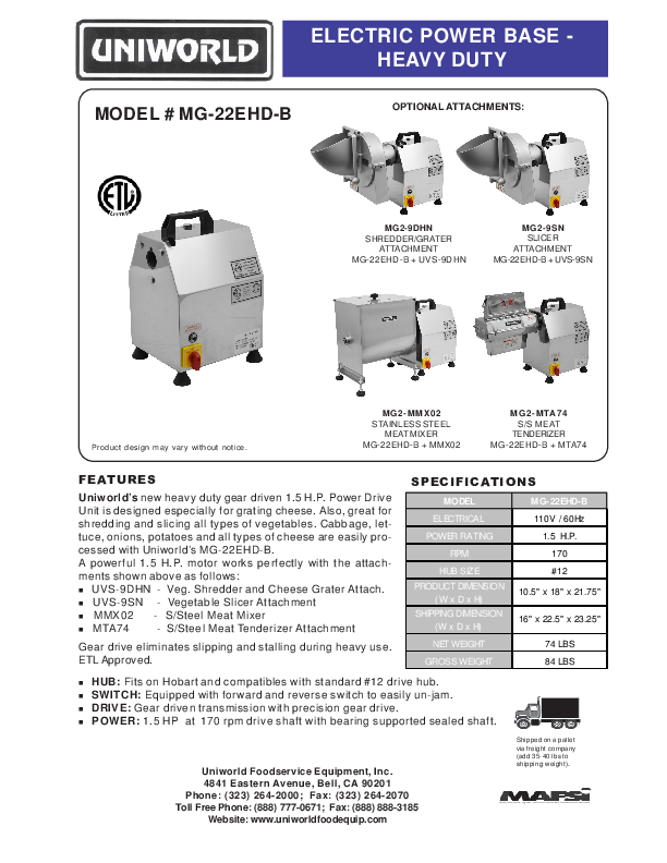 Cutsheet