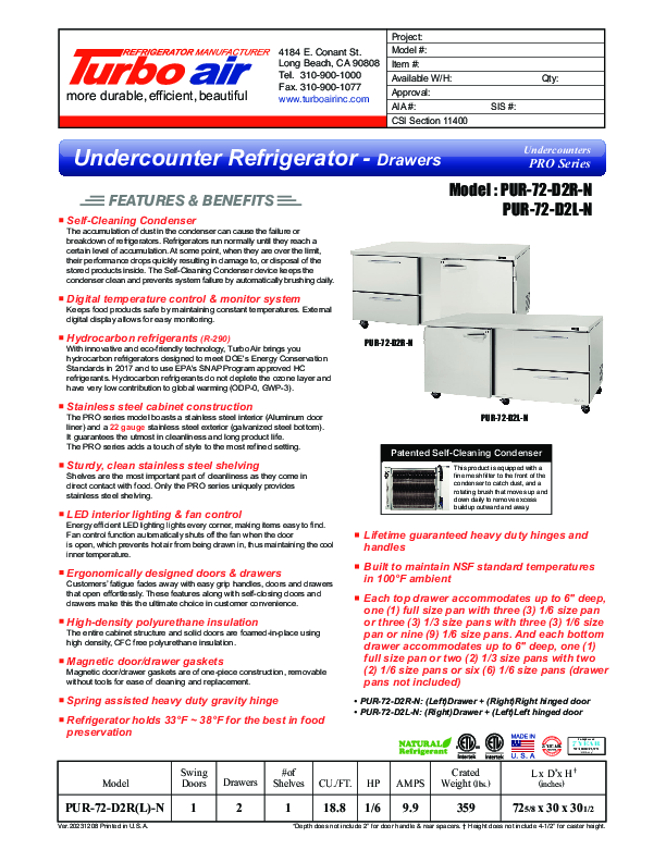 Cutsheet