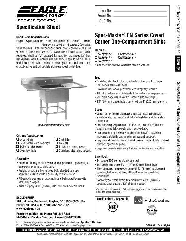 Cutsheet