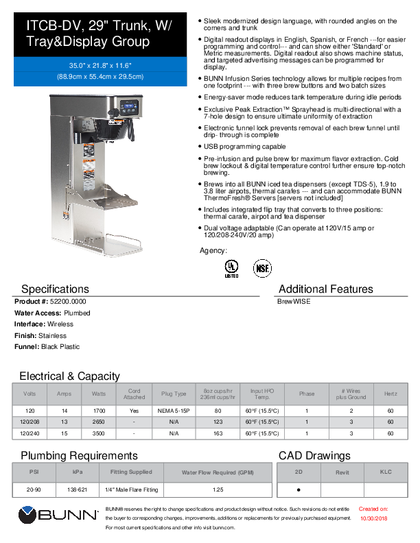 Cutsheet