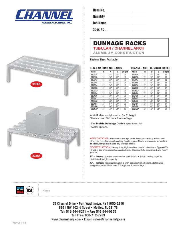 Cutsheet