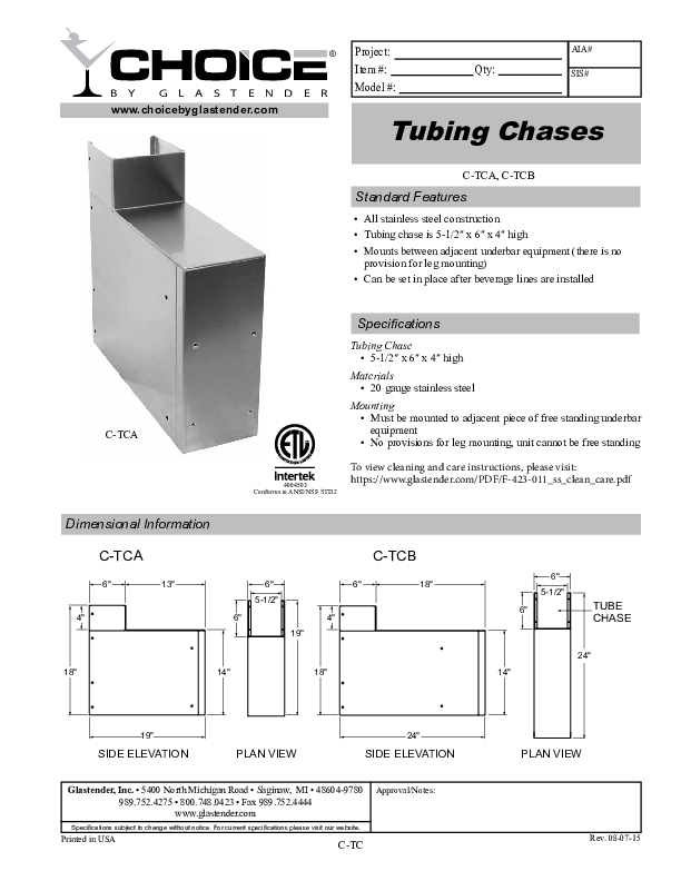 Cutsheet