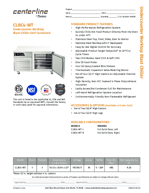 Cutsheet