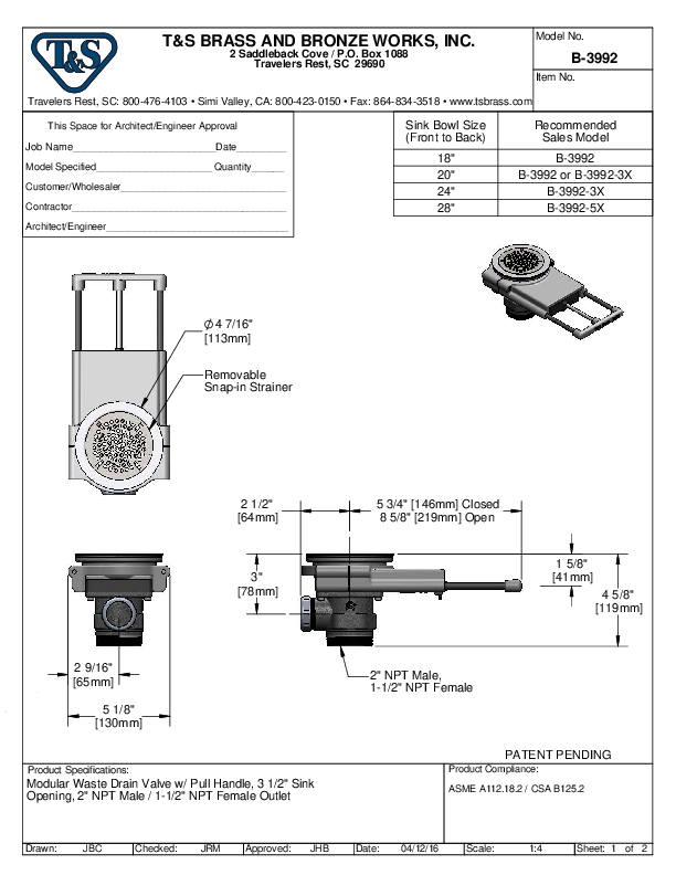 Cutsheet