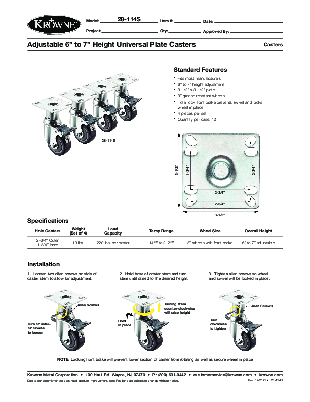 Cutsheet