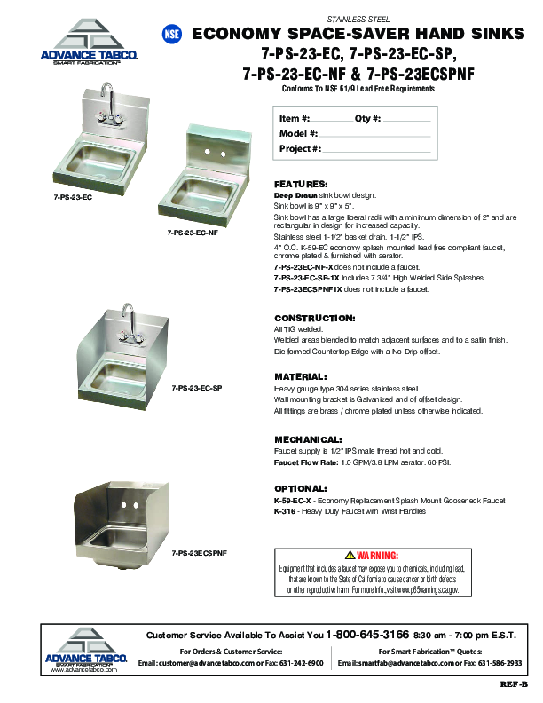 Cutsheet