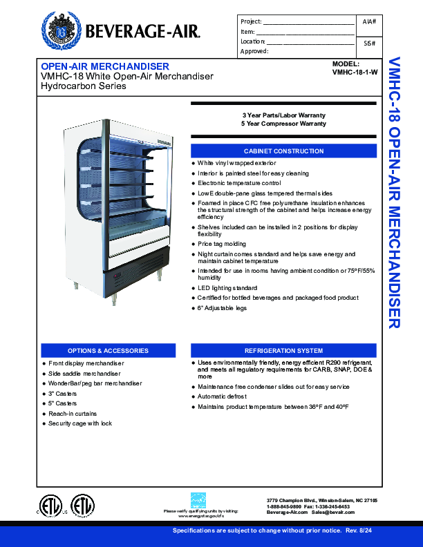 Cutsheet