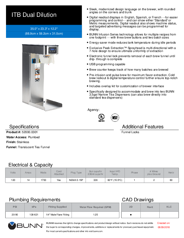 Cutsheet