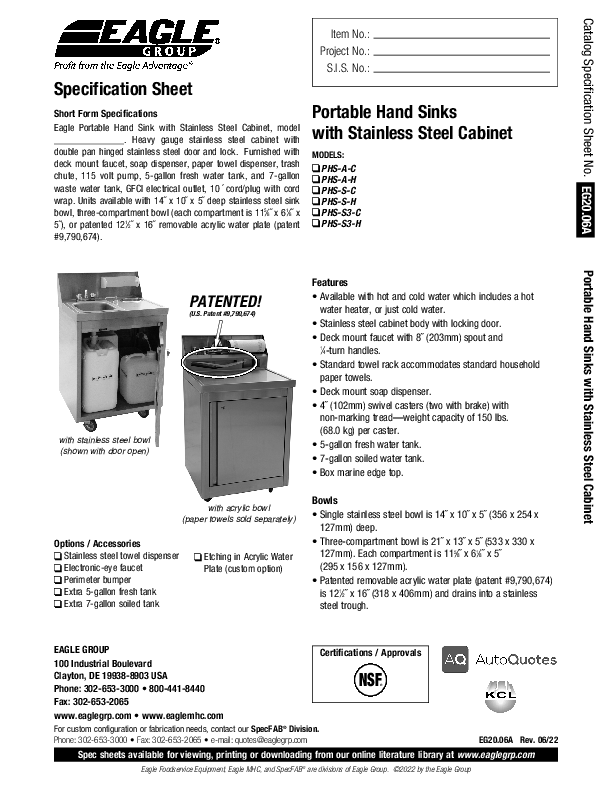 Cutsheet