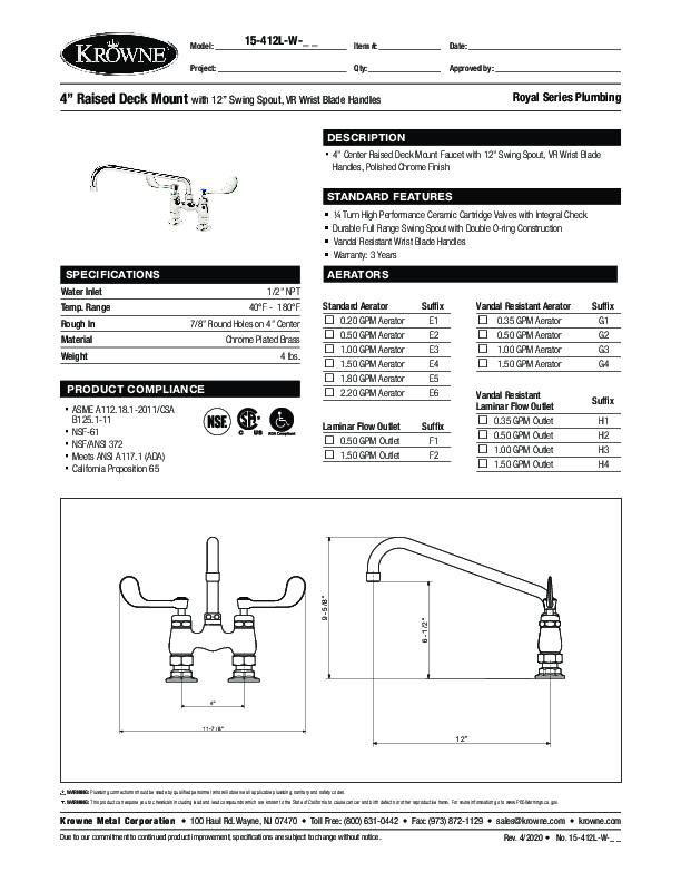 Cutsheet