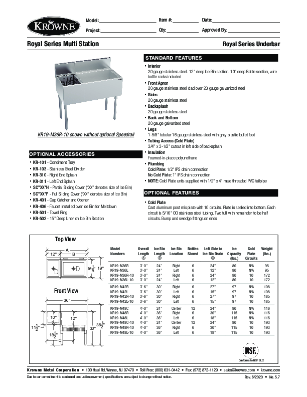 Cutsheet