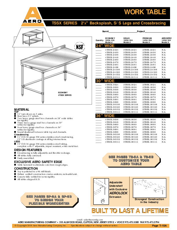 Cutsheet