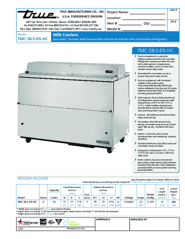 Cutsheet