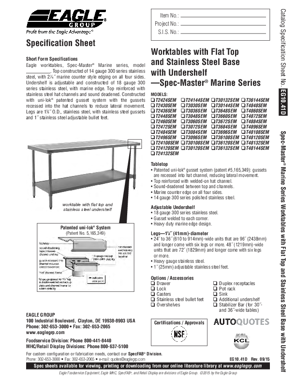 Cutsheet