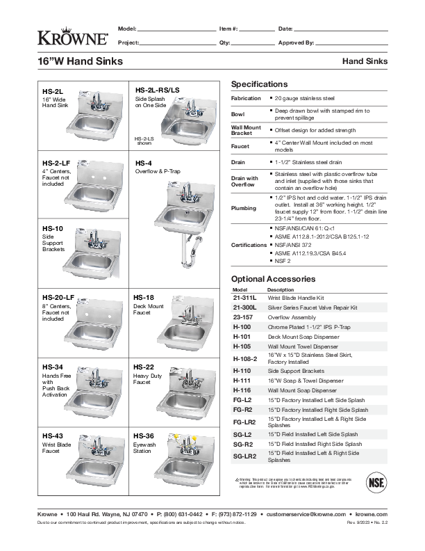 Cutsheet