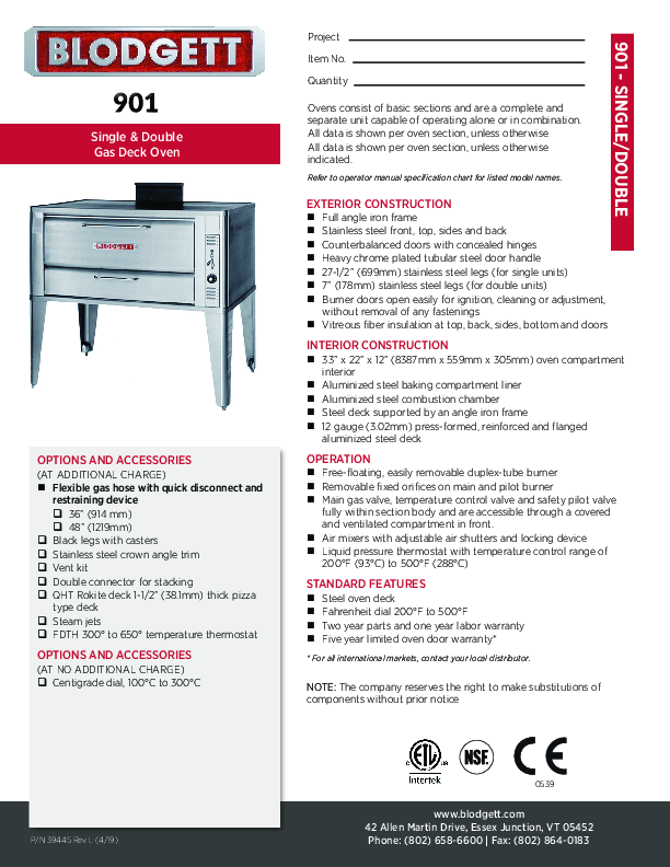 Cutsheet