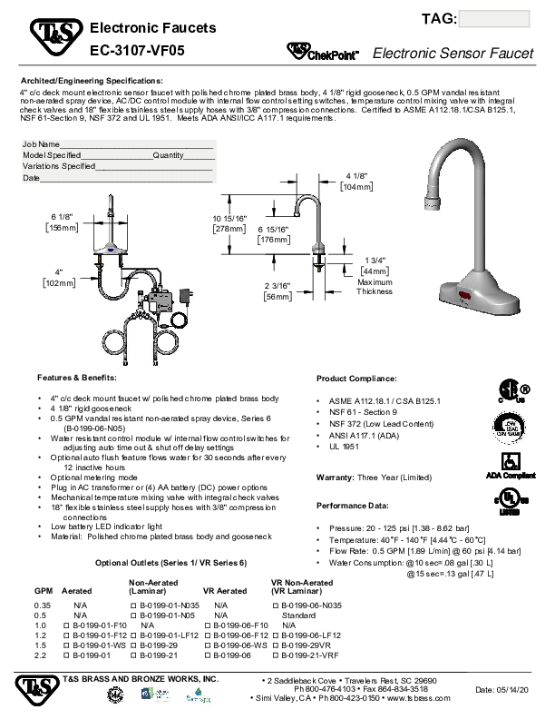 Cutsheet