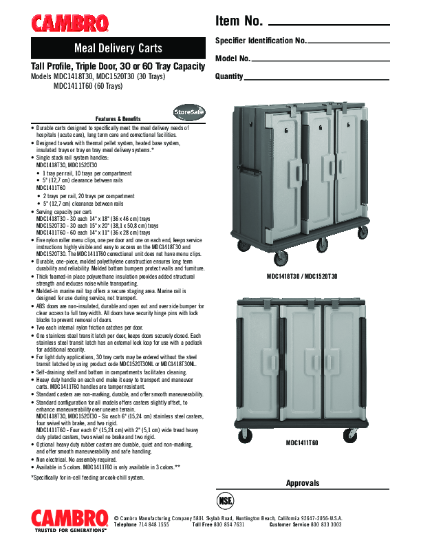 Cutsheet