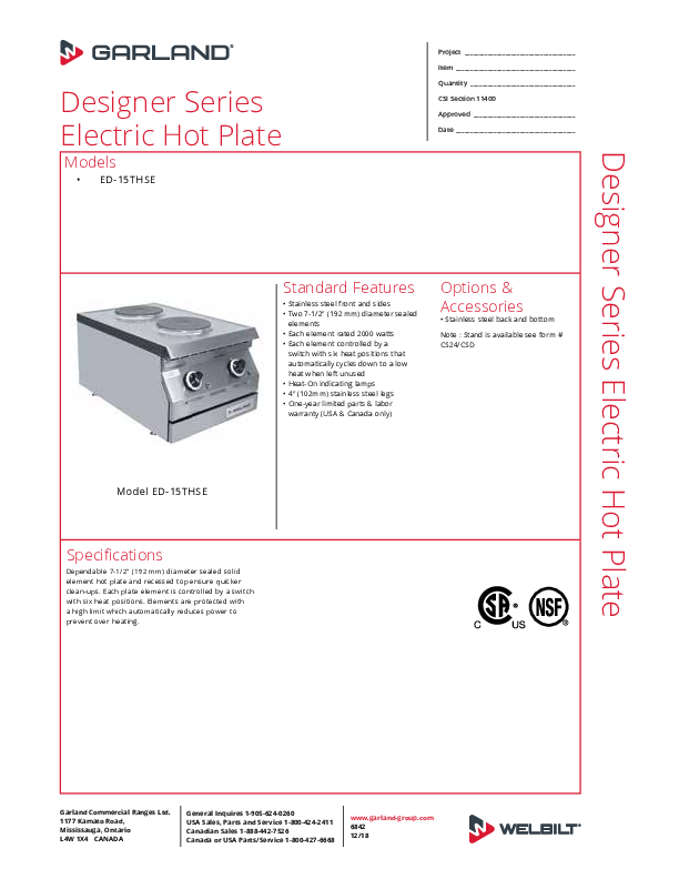 Cutsheet