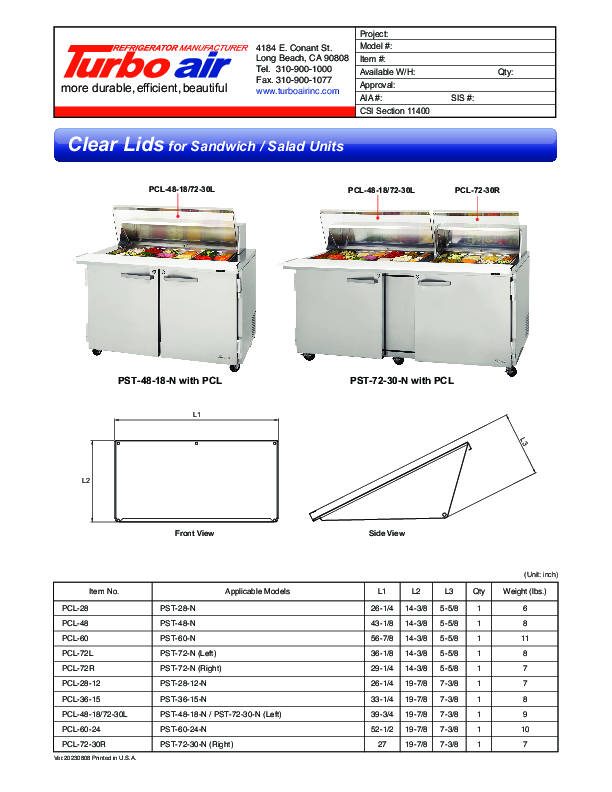 Cutsheet