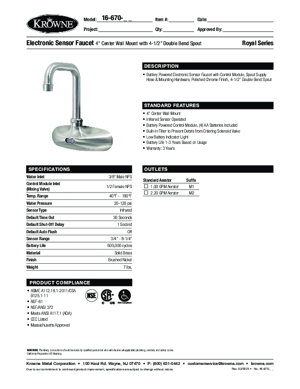 Cutsheet